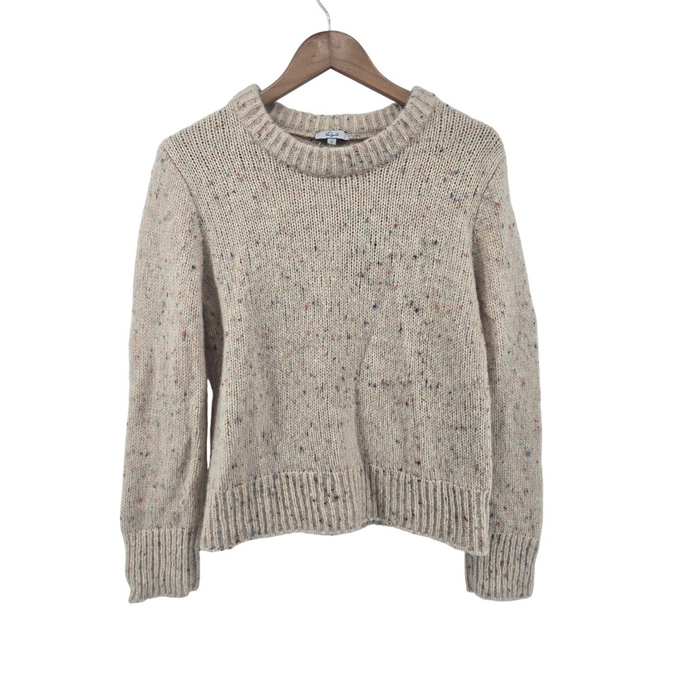Rails Sweater Womens Small Cream Delia Confetti Speckled Wool‎ Blend Crewneck